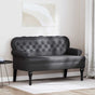 Chesterfield Bench Black 119.5 x 64.5 x 75 cm Faux Leather