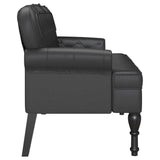 Chesterfield Bench Black 119.5 x 64.5 x 75 cm Faux Leather