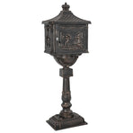 Standing Mailbox Bronze 42.5 x 29.5 x 117 cm Cast Aluminum