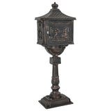 Standing Mailbox Bronze 42.5 x 29.5 x 117 cm Cast Aluminum - Top-Down View