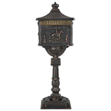Standing Mailbox Bronze 42.5 x 29.5 x 117 cm Cast Aluminum - Front View