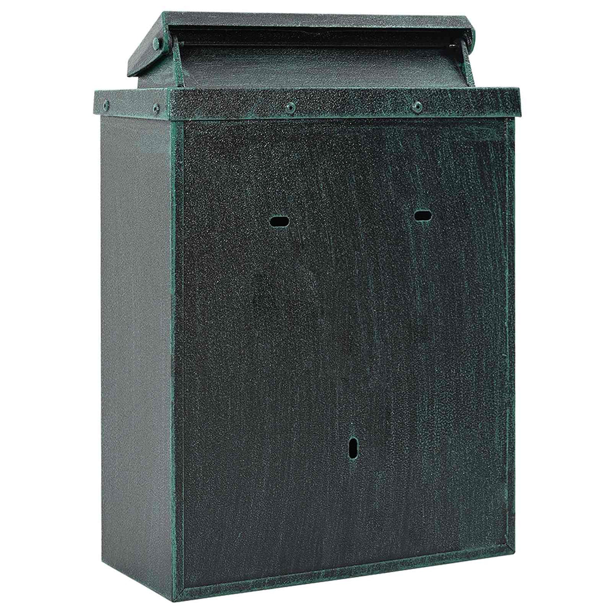 Wall Mounted Mailbox Green 29 x 13 x 41 cm Cast Aluminum