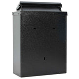 Wall Mounted Mailbox Black 29 x 13 x 41 cm Cast Aluminum - Low Angle
