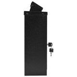 Wall Mounted Mailbox Black 29 x 13 x 41 cm Cast Aluminum - Close-Up Angle