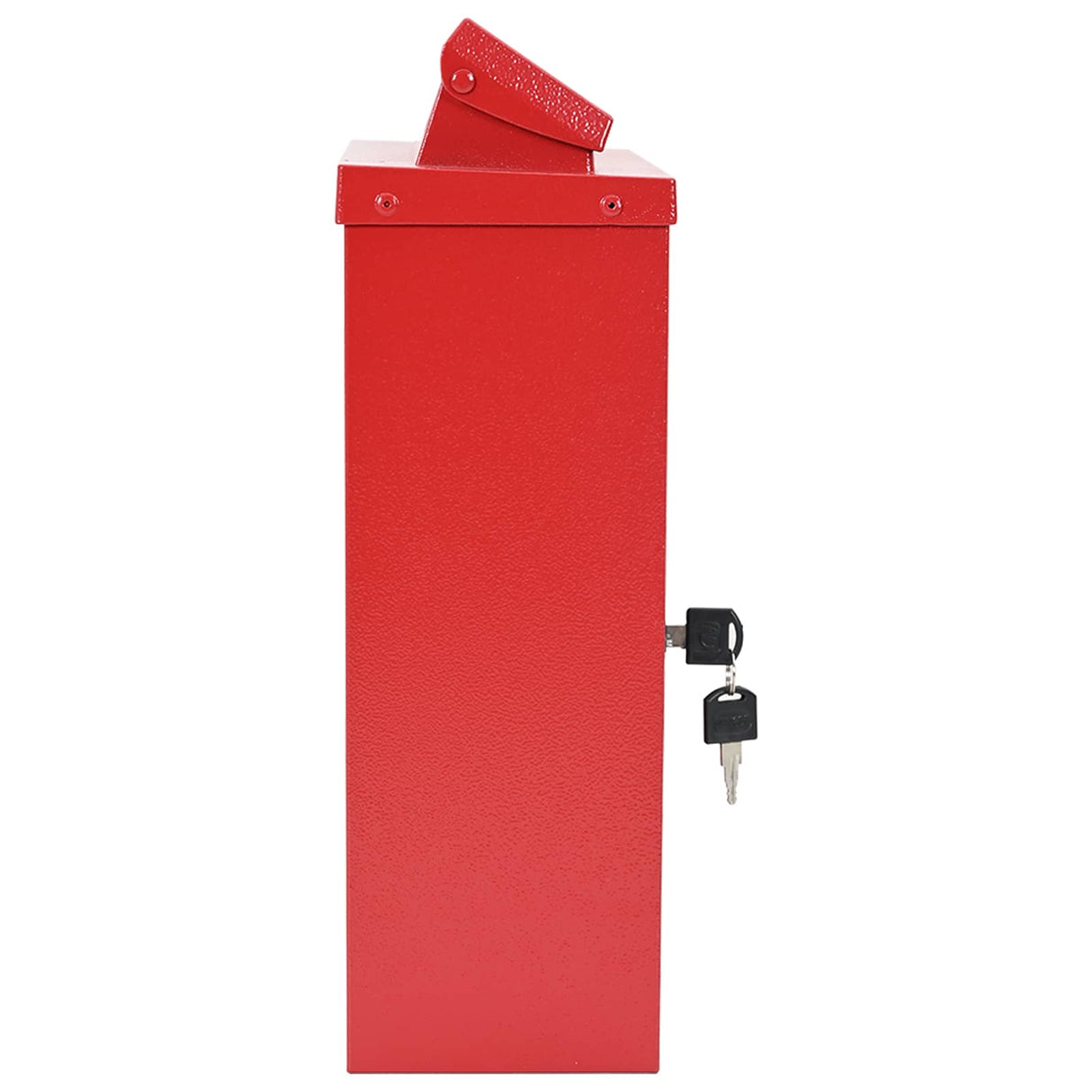 Wall Mounted Mailbox Red 29 x 13 x 41 cm Cast Aluminum