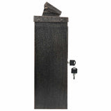 Wall Mounted Mailbox Bronze 29 x 13 x 41 cm Cast Aluminum - Close-Up Angle