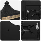 Wall Mounted Mailbox Black 40.5 x 16 x 45 cm Cast Aluminum - Extra Image