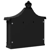 Wall Mounted Mailbox Black 40.5 x 16 x 45 cm Cast Aluminum - Low Angle