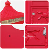 Wall Mounted Mailbox Red 40.5 x 16 x 45 cm Cast Aluminum - Extra Image