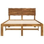 Double bed frame with headboard ROSTOCK Natural 135 x 190 cm