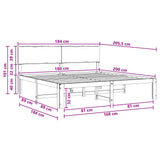 Double bed frame with headboard ROSTOCK Natural 180 x 200 cm - Extra Image
