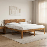 Double bed frame with headboard ROSTOCK Natural 180 x 200 cm