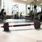2-in-1 Dumbbell Barbell Set 20 kg Black and Red