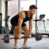 2-in-1 Dumbbell Barbell Set 20 kg Black and Red