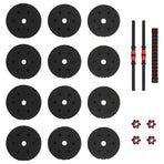 2-in-1 Dumbbell Barbell Set 20 kg Black and Red