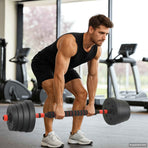 2-in-1 Dumbbell Barbell Set 30 kg Black and Red