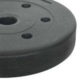 Weight Plates 4 pcs 10 kg Black Cement and Iron Sand - Rear View