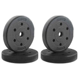 Weight Plates 4 pcs 10 kg Black Cement and Iron Sand
