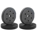 Weight Plates 4 pcs 10 kg Black Cement and Iron Sand