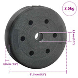 Weight Plates 4 pcs 10 kg Black Cement and Iron Sand