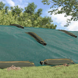 Sandbags 25 pcs Dark Green 100 x 25 cm HDPE - Top-Down View