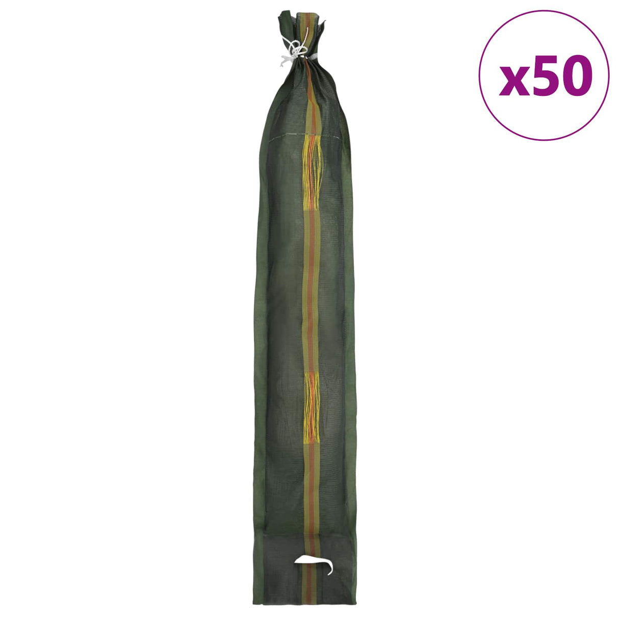 Sandbags 50 pcs Dark Green 100 x 25 cm HDPE