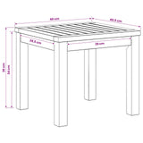 Coffee Table Natural 40 x 40.5 x 36 cm Solid Acacia Wood