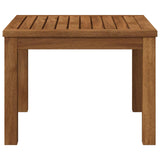 Coffee Table Natural 50 x 48.5 x 36 cm Solid Acacia Wood - Front View