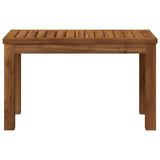 Coffee Table Natural 60.5 x 30 x 36 cm Solid Acacia Wood - Front View