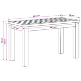 Coffee Table Natural 60.5 x 30 x 36 cm Solid Acacia Wood
