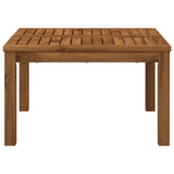 Coffee Table Natural 60 x 60.5 x 36 cm Solid Acacia Wood - Front View
