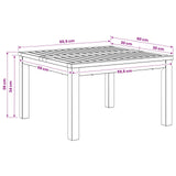 Coffee Table Natural 60 x 60.5 x 36 cm Solid Acacia Wood