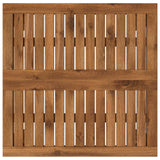 Coffee Table Natural 60 x 60.5 x 36 cm Solid Acacia Wood - Side View