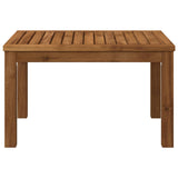 Coffee Table Natural 50 x 60.5 x 36 cm Solid Acacia Wood - Front View