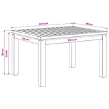 Coffee Table Natural 50 x 60.5 x 36 cm Solid Acacia Wood