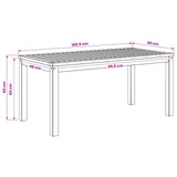 Coffee Table Natural 50 x 100.5 x 45 cm Solid Acacia Wood - Close-Up Angle