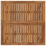 Coffee Table Natural 80 x 80.5 x 45 cm Solid Acacia Wood - Side View