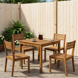 Garden Dinner Table Natural 70 x 68.5 x 75 cm Solid Acacia Wood