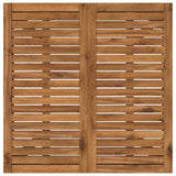 Garden Dinner Table Natural 80 x 80.5 x 75 cm Solid Acacia Wood - Top-Down View