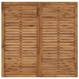 Garden Dinner Table Natural 110 x 108.5 x 75 cm - Top-Down View