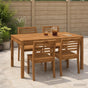 Garden Dinner Table Natural 141 x 80.5 x 75 cm