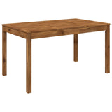 Garden Dinner Table Natural 141 x 80.5 x 75 cm - Front View