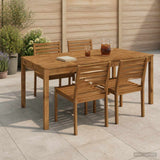 Garden Dinner Table Natural 180 x 88.5 x 75 cm
