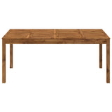 Garden Dinner Table Natural 180 x 88.5 x 75 cm - Side View
