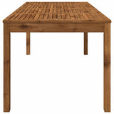 Garden Dinner Table Natural 180 x 88.5 x 75 cm - Top-Down View