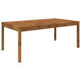 Garden Dinner Table Natural 196 x 100.5 x 75 cm - Front View