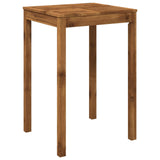 Garden Bar Table Natural 70 x 68.5 x 105 cm Solid Acacia Wood - Front View