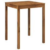 Garden Bar Table Natural 80 x 80.5 x 105 cm Solid Acacia Wood - Front View