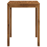 Garden Bar Table Natural 80 x 80.5 x 105 cm Solid Acacia Wood - Side View