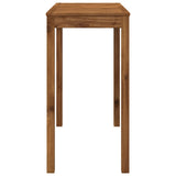 Garden Bar Table Natural 108.5 x 55 x 105 cm Solid Acacia Wood - Top-Down View